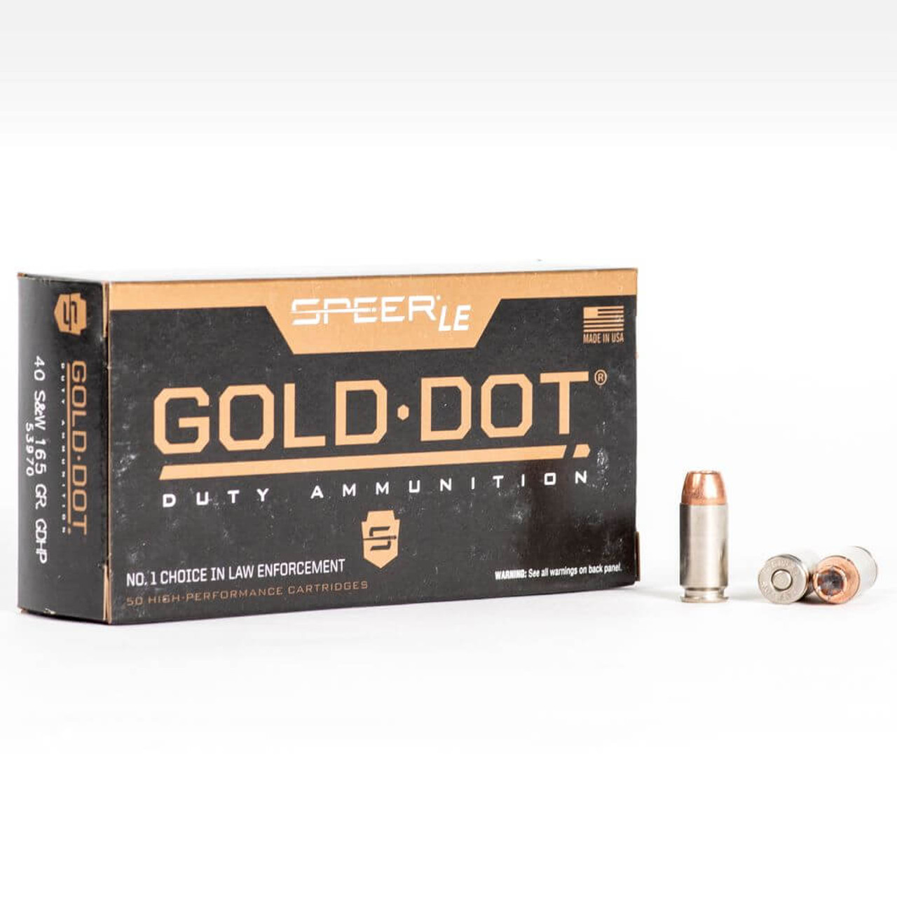 Speer Gold Dot 40 S&W 165gr GDHP bulk ammo – 500 rounds