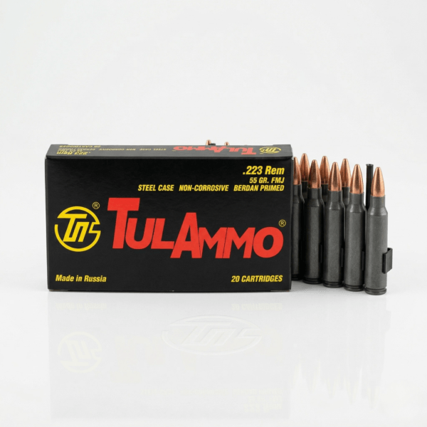 TulAmmo .223 Rem 55gr FMJ 20 Round Box