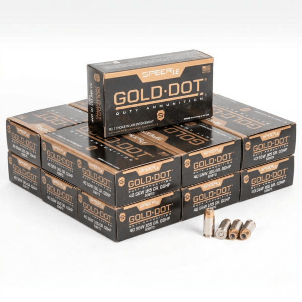 Speer Gold Dot 40 S&W 165gr GDHP bulk ammo – 1000 rounds